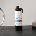 White and black stainless steel vacuum insulated bottle for hot and cold drinks - Gradient Black