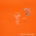 Miniature transparent plastic red wine glass for dollhouse DIY, 1.8cm height small cup - 7# Miniature Goblet