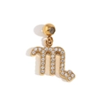 18K gold plated Scorpio zodiac pendant with sparkling white cubic zirconia stones - Scorpio