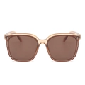 Gafas de sol cuadradas de gran tamaño con montura champán y cristales marrones - Montura Champán / Lentes Té