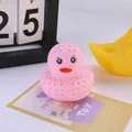 Pink duck silicone tea infuser with fine mesh holes for loose leaf brewing - Pink Bath Duck