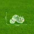 Luminous green caterpillar figurine for moss landscape DIY garden decor, 2.5cm long - Medium / Green
