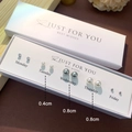 S925 Silbernadel Herz und Perle Ohrring Set mit 5 Paaren in einer Geschenkbox - Grau-Weiß-Perlen Kombinationsset (NS911-2)