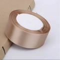 Champagne gold satin ribbon roll for DIY flower gift wrapping and wedding decor - Khaki Gold (67#)