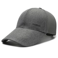 Cappellino da baseball grigio scuro con rete traspirante e ricamo FASHION su sfondo bianco - grigio scuro