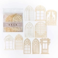 Vintage lace lover series hollow window stickers 10pcs set for scrapbook decoration - Foggy City Window