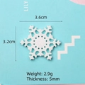 Copo de nieve de resina blanca con purpurina lila, 3,6x3,2cm para accesorios DIY - Nuevo Copo de Nieve de Corazón Solar Grande