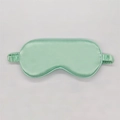 Satin sleep mask in mint green with elastic strap for light blocking and eye protection - Elegant Green 5#