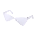 Transparent triangular sunglasses for pets with durable metal hinges and modern frame - Triangle Style Clear