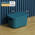 Scatola portaoggetti da 6L blu tranquillo con coperchio per giocattoli e snack - Medio (25x18x16cm) / Blu Sereno