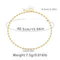 Detailed dimensions of 18K gold plated brass necklace with sizing and weight info - KN0164/Classic Pig Nose Chain