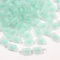 Translucent mint green cylindrical acrylic beads for DIY jewelry and necklaces - Mint Green Frosted Cylindrical (50pcs)