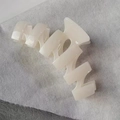 Elegant cream white wavy hair claw clip with glossy finish for thick hair styling - Ivory Big N-Shape-13cm