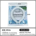 White PCM cooling neck ring for summer outdoor sports with TPU material and ice effect - 28°C Natural Crystallization / White