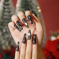 JP1295-Matte Black Snowflake Reindeer