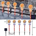 Solar-Weihnachtsstab-Gartenleuchten mit Lollipop-Design und LED-Bogen-Dekoration - Solar / Bunter Lolli