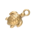 Gold plated stainless steel sea turtle pendant charm for DIY jewelry and bracelets - Gold 548# Sea Turtle / 12*18.5mm