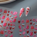 Autocollants 3D pour ongles d'Halloween avec motifs réalistes de cœur et d'organes - Style de Relief 3D Horreur Organes Humains d'Halloween (CO-445)