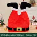Creative elf legs Christmas hat in red plush with black boots and golden belt buckle - Single OPP Bag / Belt Style
