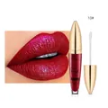 Lucidalabbra opaco Pudaier tonalità 10 con glitter metallici e applicatore - 10# Rosso Vero Glitter
