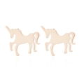 Cute unicorn stud earrings in rose gold finish for women and girls party gift - Unicorn / Gold