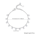 Dettaglio macro del bracciale in argento S925 con perle di zircone e chiusura a moschettone - Bracciale con 13 Zirconi