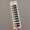 Lot de 10 barrettes clic-clac noires mates sur carte pour coiffure latérale - Petit Clip BB Mat / Ensemble de 10 Pièces / Noir