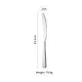 Poliertes 304 Edelstahl Steakmesser, Länge 23,1 cm, Breite 2 cm, Gewicht 78,6 g - 304 Edelstahl-Tafelmesser