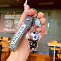 Creative black gold astronaut keychain with Snoopy figure and Dream On strap - Black Gold Astronaut Guitar