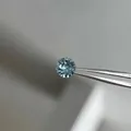 Sparkling aquamarine blue round cut titanium steel stud earring in variant color - 6mm Blue (Single Piece)