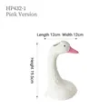 Pink Nordic ceramic swan vase with matte finish for modern home decor, 19.5cm height - Swan Head 432-Pink Beak