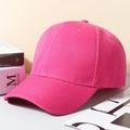 Adjustable rose pink cotton baseball cap with classic six-panel design for outdoor sun protection - Rose Red (6-Panel Synthetic)