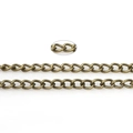 DIY antique bronze metal link chain for jewelry making with magnified detail view - 6x4mm (5 Meters/Roll) / Antique Bronze