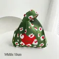 Borsa regalo in maglia verde con cuori rossi e stampa leopardata, larghezza 19cm, LNKU - Pois Colorati Verde