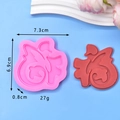 Détail macro du moule en silicone chinois Fu avec spécifications de taille et poids - Style Nuage de Bon Augure Fu (5)