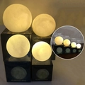3D moon lamps in four sizes 8cm to 14cm with warm LED light and decorative packaging - 12CM Moon Lamp