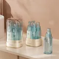 Botellas de viaje al vacío azul zafiro de 35ml para lociones y sueros faciales - 35ML*4 (2 Botellas de Loción + 2 Pulverizadores) / Azul Zafiro