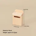 Natural wood miniature Christmas mailbox with lid, DIY fairy garden accessory, 7cm tall - No.41 - Wooden Wall-mount Mailbox