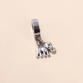 Vintage silver punk elephant pendant earring made of stainless steel for men and women - Elephant