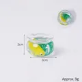 Miniature dollhouse fish tank with yellow koi fish and green aquatic plants 3cm - Yellow Koi Fish