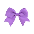 Dark purple grosgrain ribbon bow hair clip with swallowtail design for girls - Dark Purple(5)