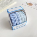 Blue gradient hair bands in a boxed set featuring high elasticity and soft fabric texture - Blue Series