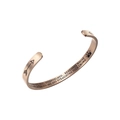 Rose gold arrow open bracelet featuring engraved inspirational quote and crown motif - Granddaughter Rose Gold (B1005)