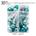 30-teiliges Set grüne Weihnachtskugeln mit Sternspitze in Klarsicht-Geschenkbox - 3CM (30-teiliges Set) / Grün