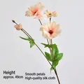 Premium silk butterfly ranunculus spray in soft champagne pink with three realistic blooms - Hot Pink