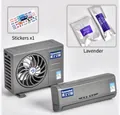 Miniature grey air conditioner model with lavender scent bags and DIY brand stickers - Grey [Lavender Scent] With Stickers
