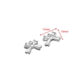 Silver stainless steel bow pendant charms 15mm x 10mm for DIY jewelry making - 15*10mm Bow 1.7mm Single Hole / Steel