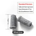 Barley gray knitted chair leg protector with thick felt base for silent floor protection - Fits Perimeter 6-17cm / Thickened Light Gray