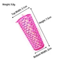 Rosa irisierender Mini-Becher-Schlüsselanhänger, 9,8 g Gewicht und 7,5 cm Höhe - Rosa Genietete Tasse (Ohne Verschluss)