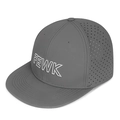 Grey snapback hip hop hat with FEWK embroidery and laser-cut ventilation holes - Dark Gray